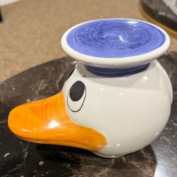 Donald Duck Vintage  Ceramic Coin Bank — Quadrifoglio Italy - Picture 2 of 9